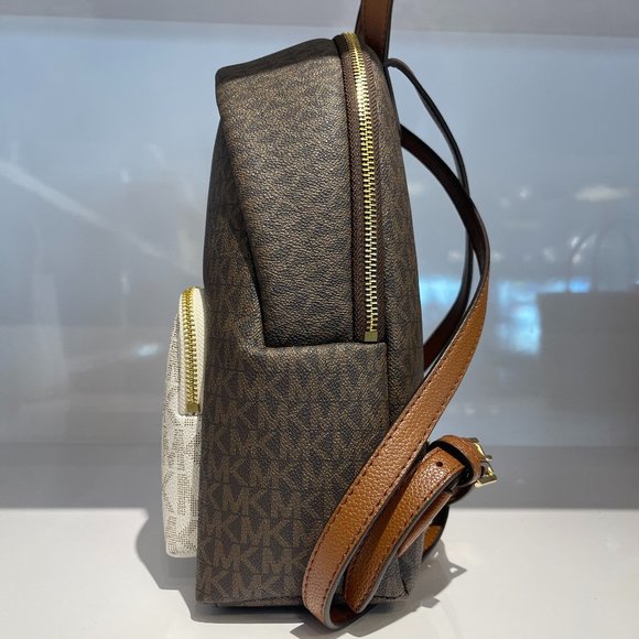 Michael Kors Erin M Backpack Brown Multi - Picture 3 of 11